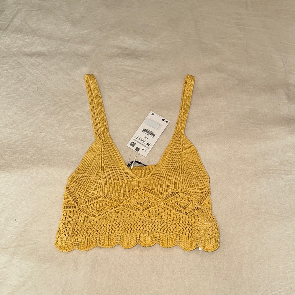 NWT Zara knit crop